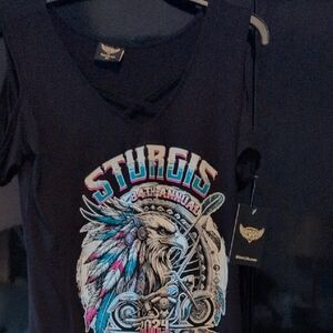 Sturgis Motorcycle Rally Black Graphic Tank Top